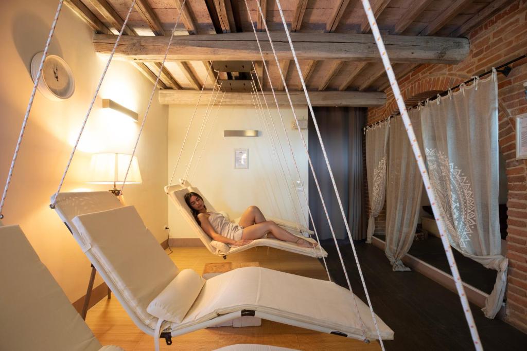 Posteľ alebo postele v izbe v ubytovaní Agriturismo Le Torri di Porsenna