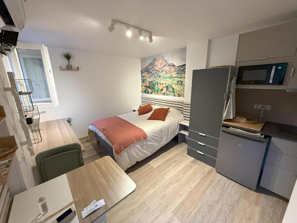 Η κουζίνα ή μικρή κουζίνα στο Studio terrasse