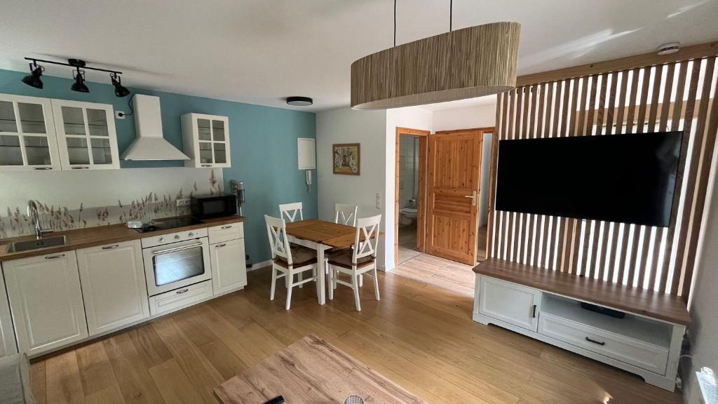 Kuchyň nebo kuchyňský kout v ubytování Landhaus Buckow