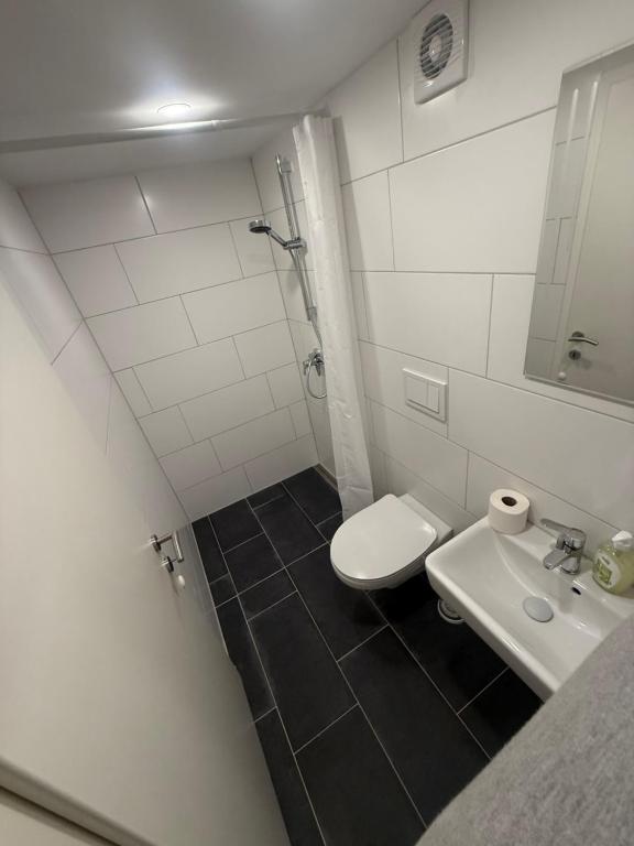 Koupelna v ubytování Gasthaus Tisis
