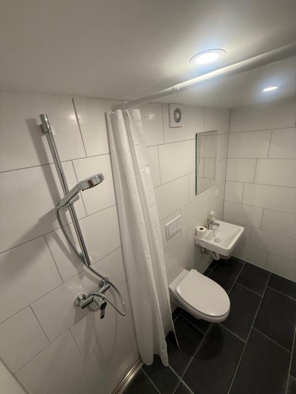 Koupelna v ubytování Gasthaus Tisis