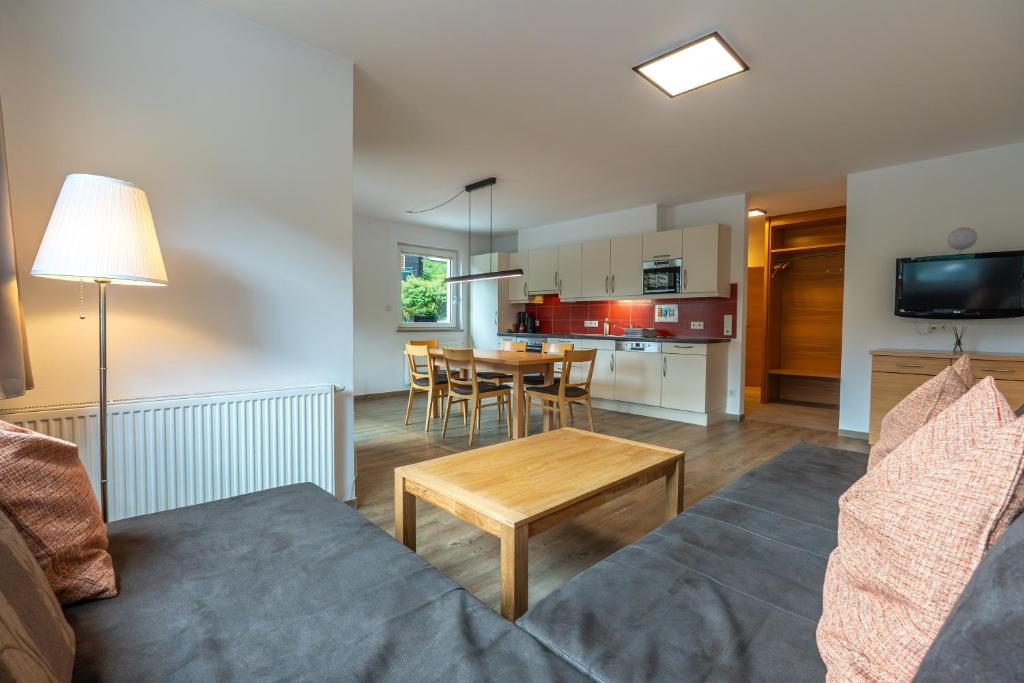 Kuchyň nebo kuchyňský kout v ubytování Appartements MaLo by we rent