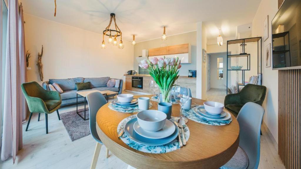 Χώρος καθιστικού στο Apartment Meeresbrise - Morska Bryza