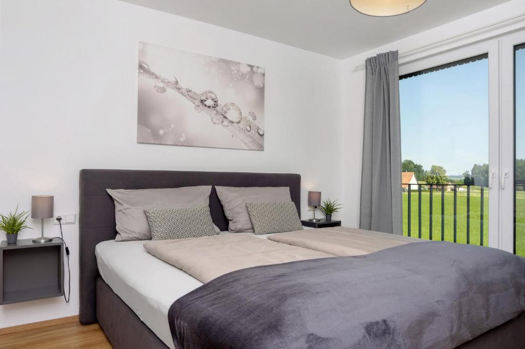 Postel nebo postele na pokoji v ubytování Chalet Am Ried