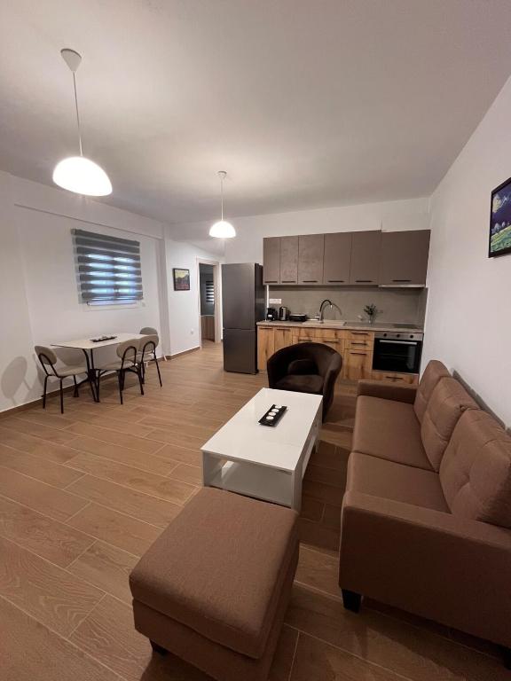 Kuchyň nebo kuchyňský kout v ubytování Apartment In Nea Fokea