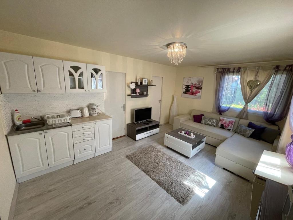 Kuchyň nebo kuchyňský kout v ubytování Csipke Apartman