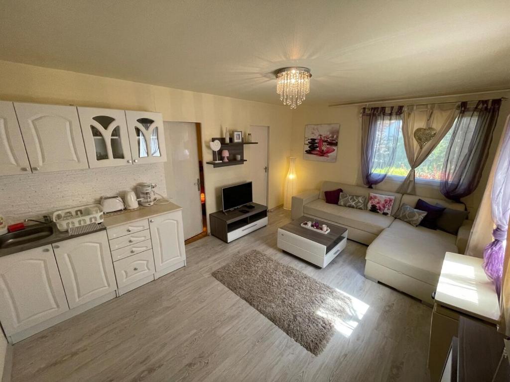 Kuchyň nebo kuchyňský kout v ubytování Csipke Apartman