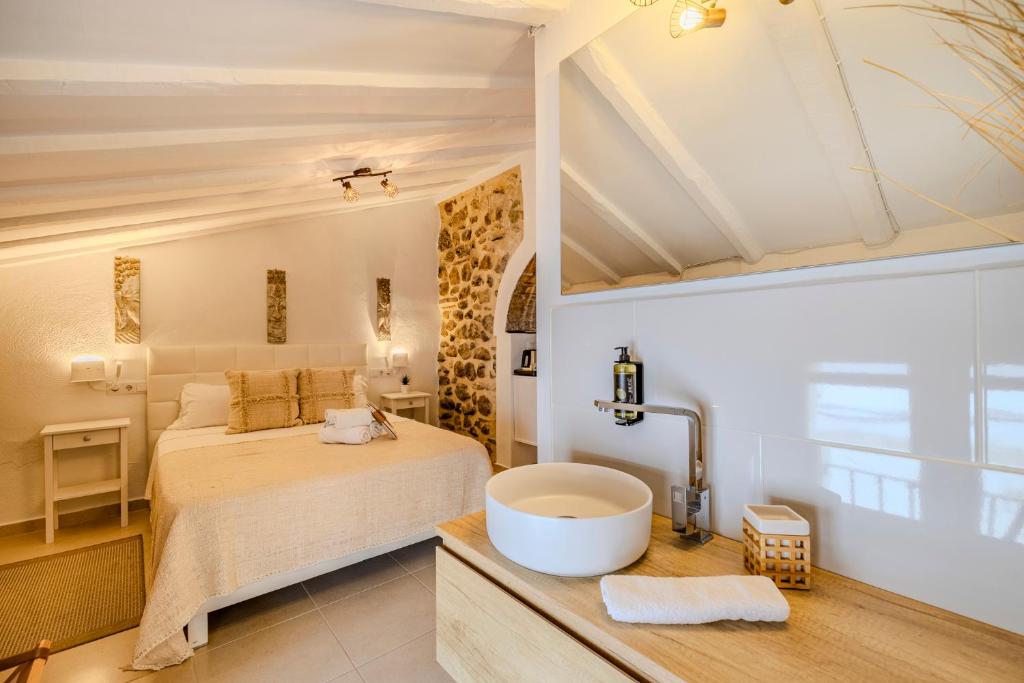 Postel nebo postele na pokoji v ubytování Casa Rural Lliber