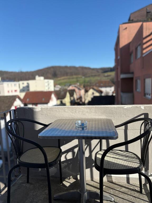 Balkón nebo terasa v ubytování Hotel Rheinfall