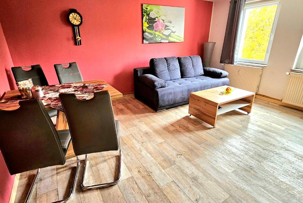 O zonă de relaxare la Ferienwohnung Blumen