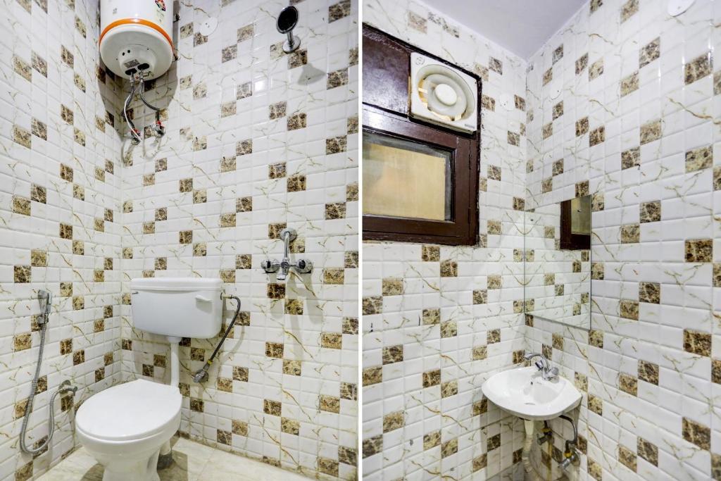 Koupelna v ubytování Hotel O Classic Inn