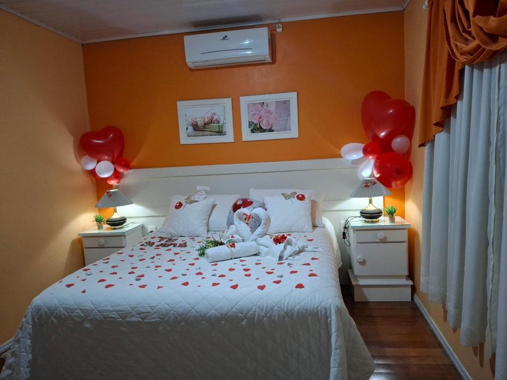 Postel nebo postele na pokoji v ubytování Aluguel de Temporada Tere Castilhos