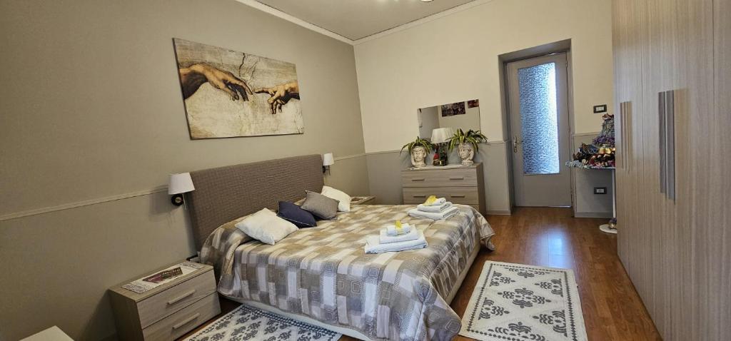 Posteľ alebo postele v izbe v ubytovaní Appartampeppe