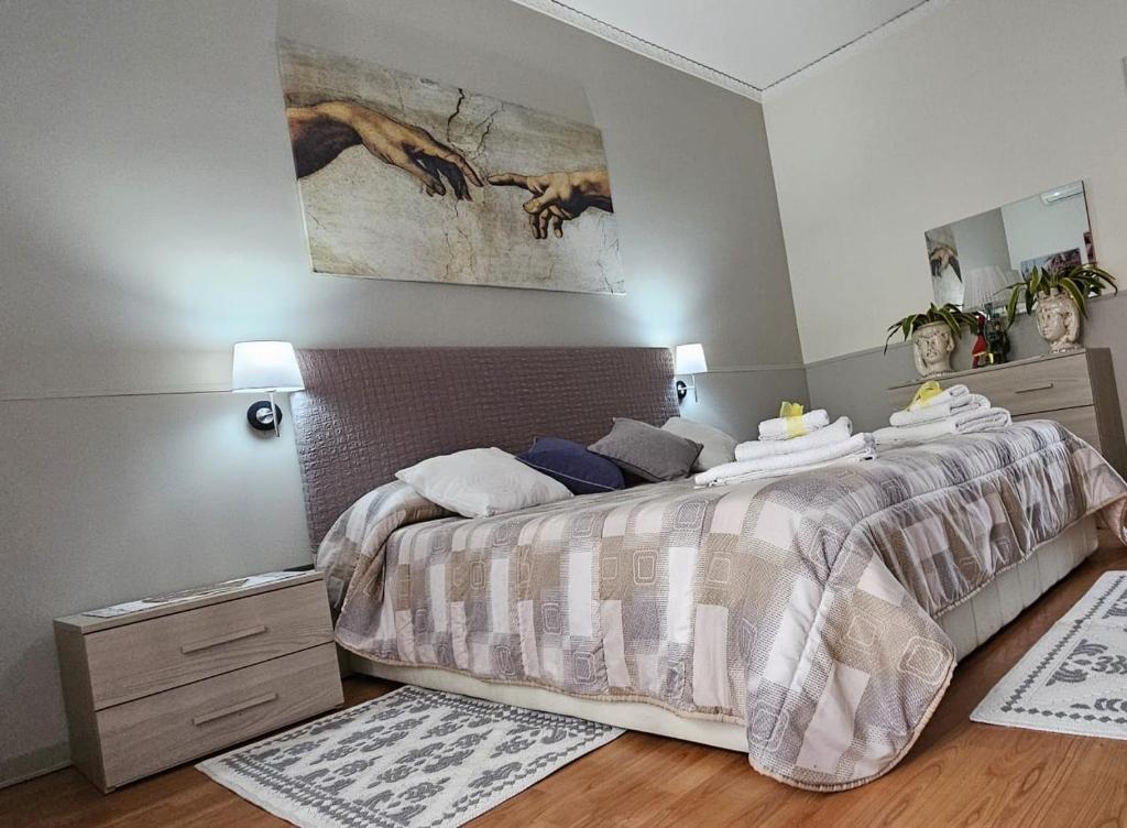 Posteľ alebo postele v izbe v ubytovaní Appartampeppe
