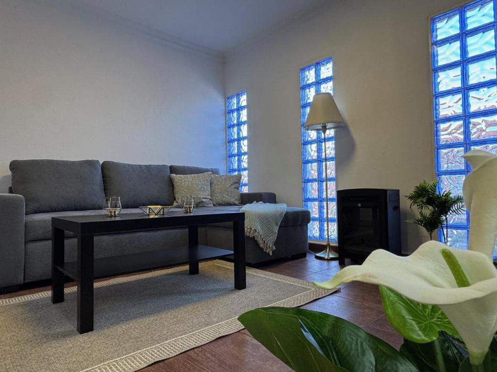 a living room with a couch and a coffee table at La Planta Vieja III in La Orotava