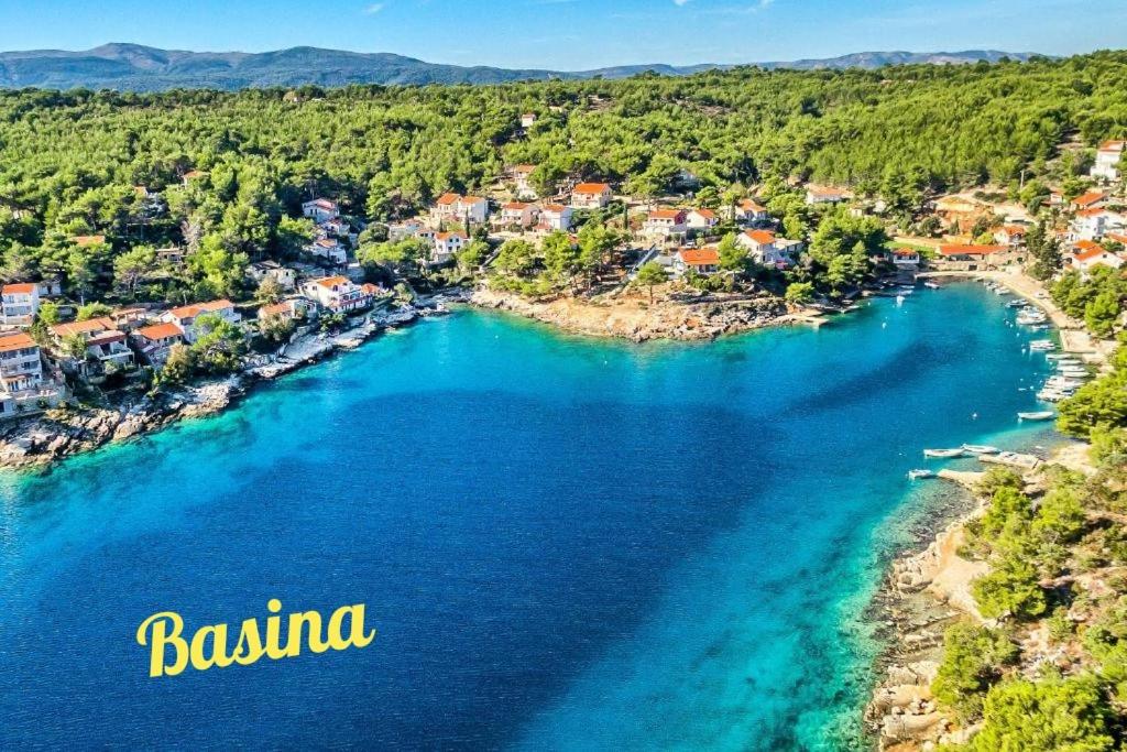 an aerial view of bosnia and herzegovinian village and the water at Apartman Ferri 3 in Vrbanj