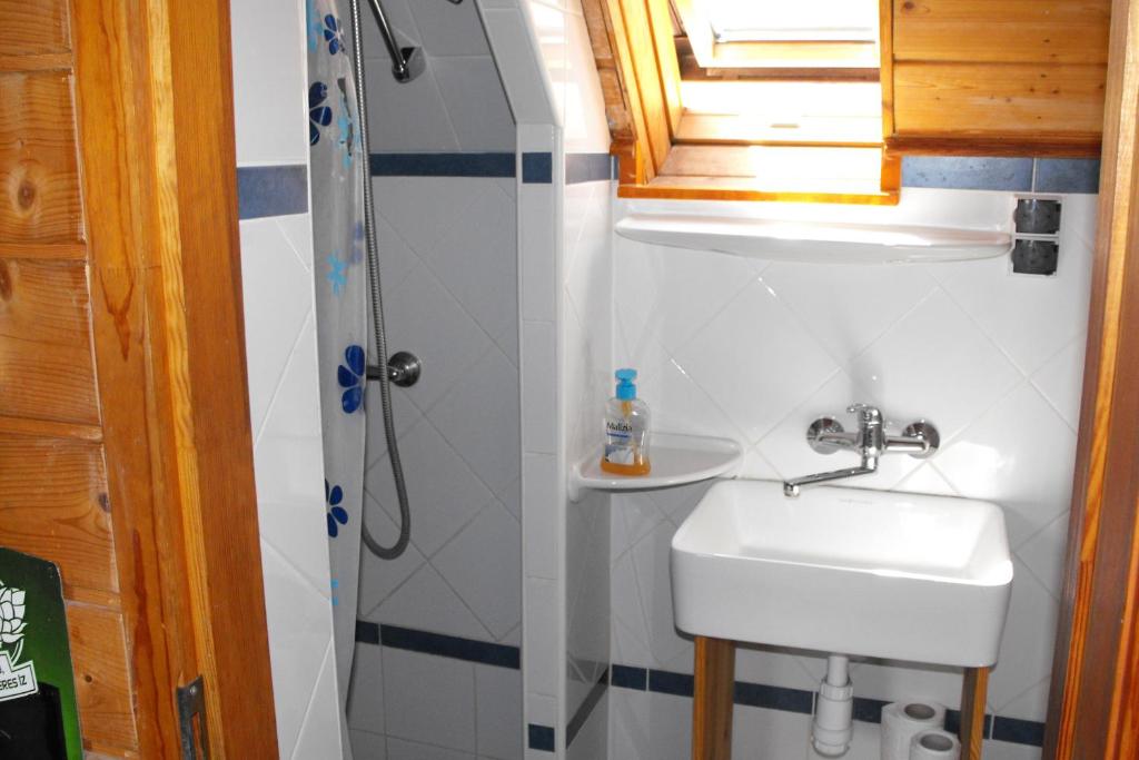 Koupelna v ubytování Hungaria Guesthouse