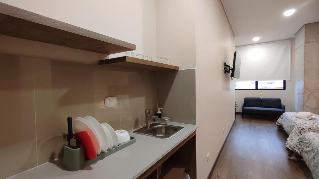 Postel nebo postele na pokoji v ubytování La Milla, Lofts
