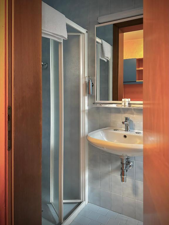 Koupelna v ubytování Hotel La Parigina