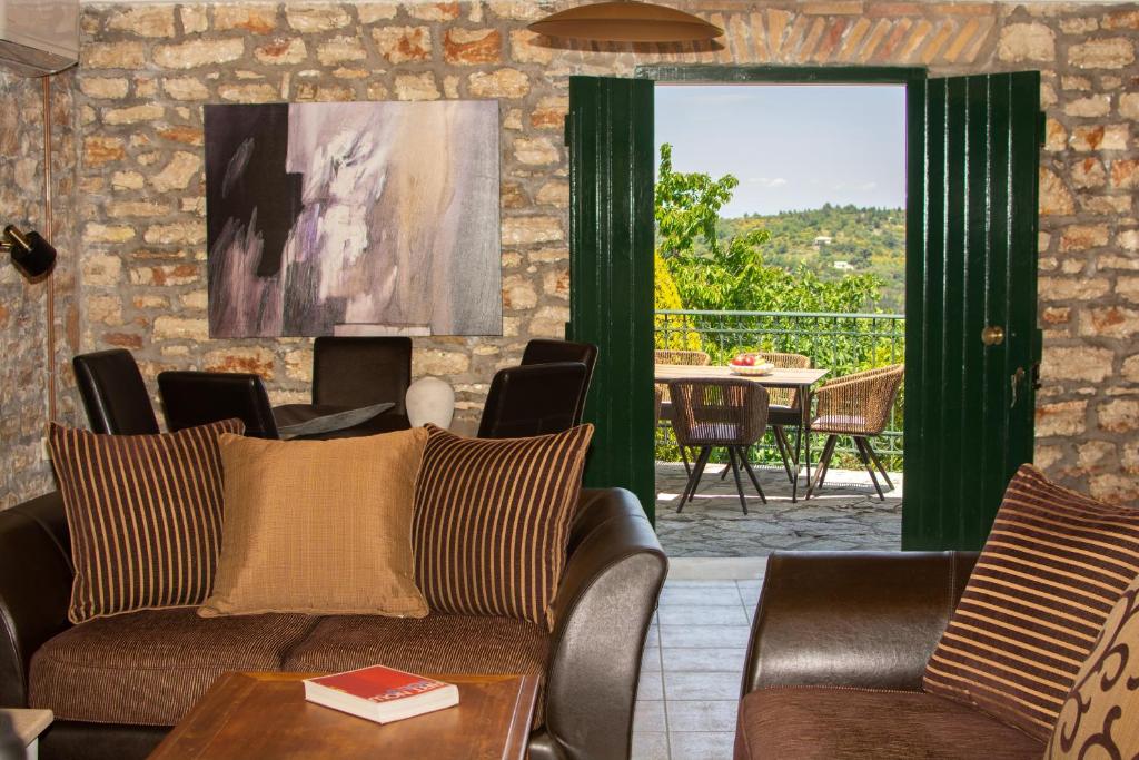 Χώρος καθιστικού στο ORIZON LIVING Lefkada