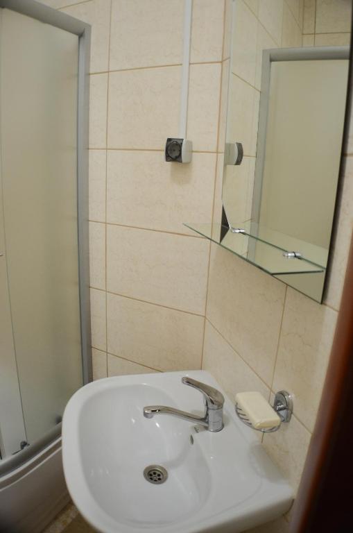 Koupelna v ubytování City Hostel
