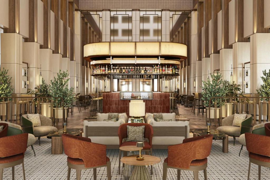 Posezení v ubytování Berlin Marriott Hotel
