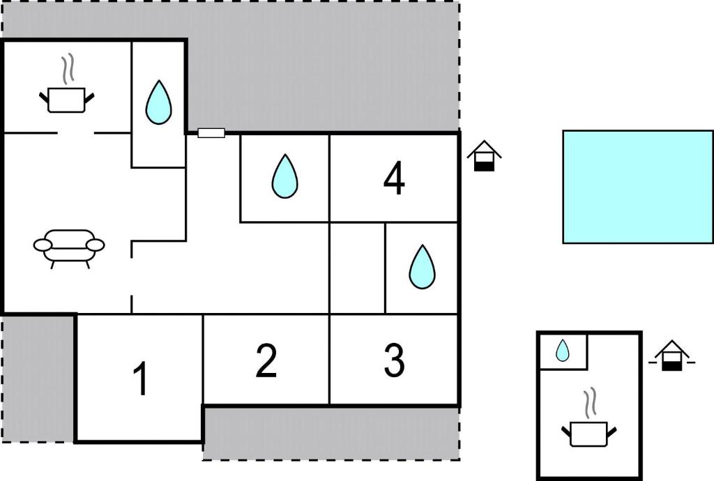 Plan piętra w obiekcie Cozy Home In Tinjan With Jacuzzi