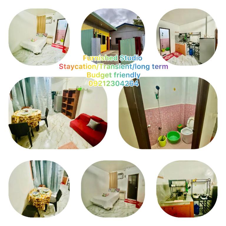 a collage of four pictures of a room at Budget-StudioRoom-Panabo-Homestay in Panabo