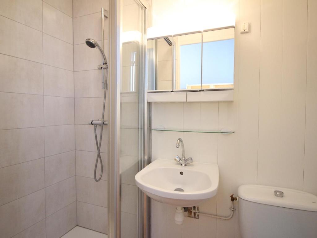 Kúpeľňa v ubytovaní Bel F2 avec terrasse, jardinet et cave - Mont-Dore centre - FR-1-415-138