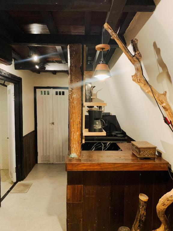 Kuchyň nebo kuchyňský kout v ubytování Camani Glamping