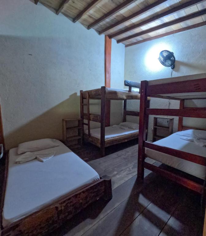 Postel nebo postele na pokoji v ubytování Mi Cabaña El Maderal