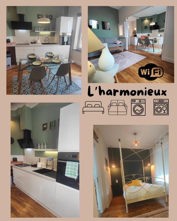 Kuchyňa alebo kuchynka v ubytovaní Résidence Leclerc - Appartements d'hôtes - Secteur thermal