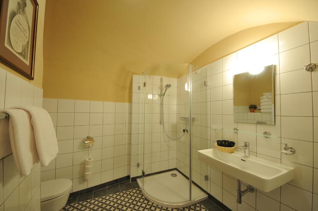 Koupelna v ubytování Latrán 43 apartments