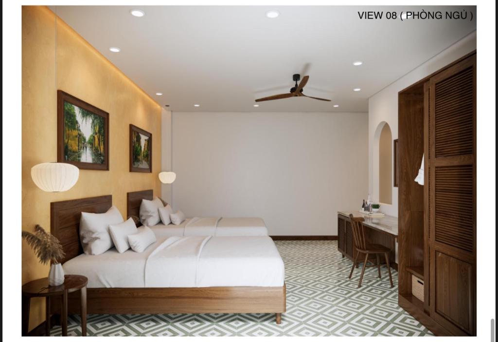 Postel nebo postele na pokoji v ubytování Vang Anh Homestay Hoi An