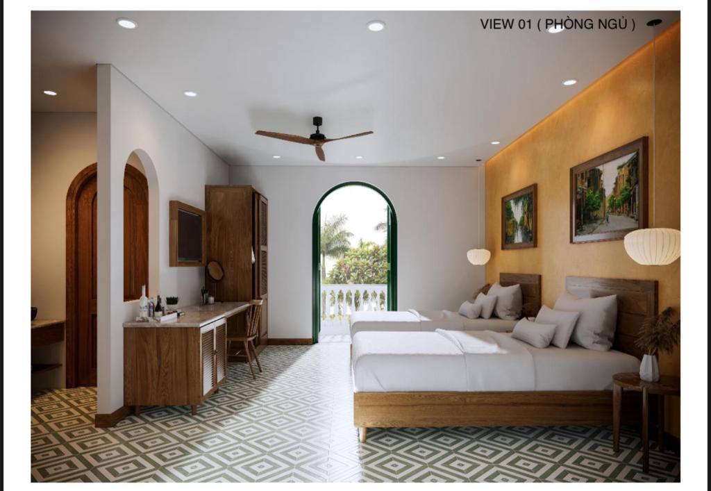 Postel nebo postele na pokoji v ubytování Vang Anh Homestay Hoi An