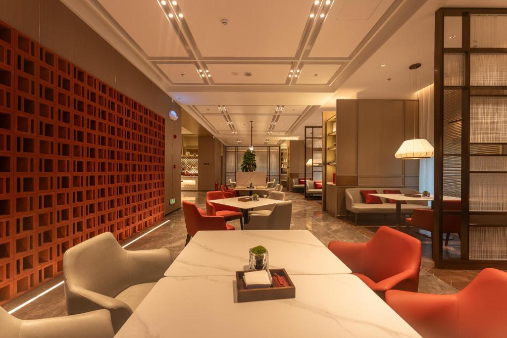 Χώρος καθιστικού στο Yicheng Hotel, Jianghan Road Pedestrian Street, Wuhan River Beach