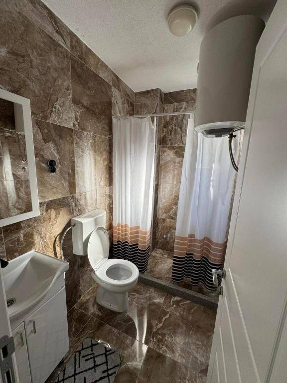 Koupelna v ubytování Spasic Apartments Sutomore
