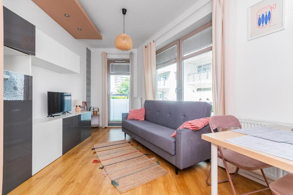 Televízia a/alebo spoločenská miestnosť v ubytovaní Grand Apartments - Apartament Aqua 3 - Rezydencja Marina Gdańsk