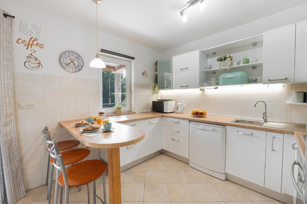 Kuchyň nebo kuchyňský kout v ubytování Apartman 6 + 2