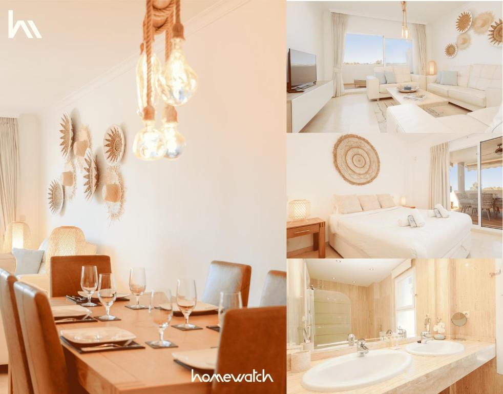 Posteľ alebo postele v izbe v ubytovaní Holiday apartment with private terrace, just 10 minutes by car from Elviria Beach, Marbella