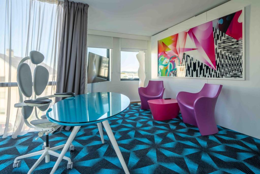 Posezení v ubytování Magic Hotel Solheimsviken