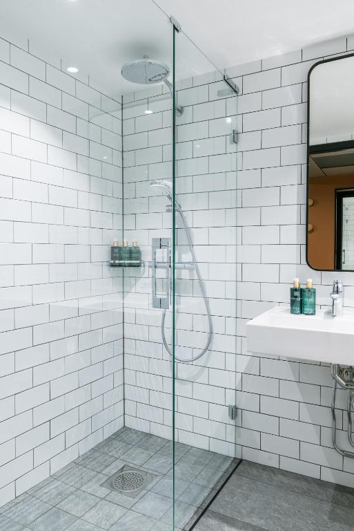 Koupelna v ubytování Clarion Hotel Winn