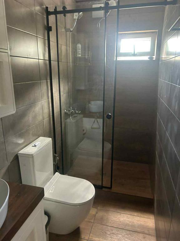 Koupelna v ubytování Nino Ratiani's Guesthouse