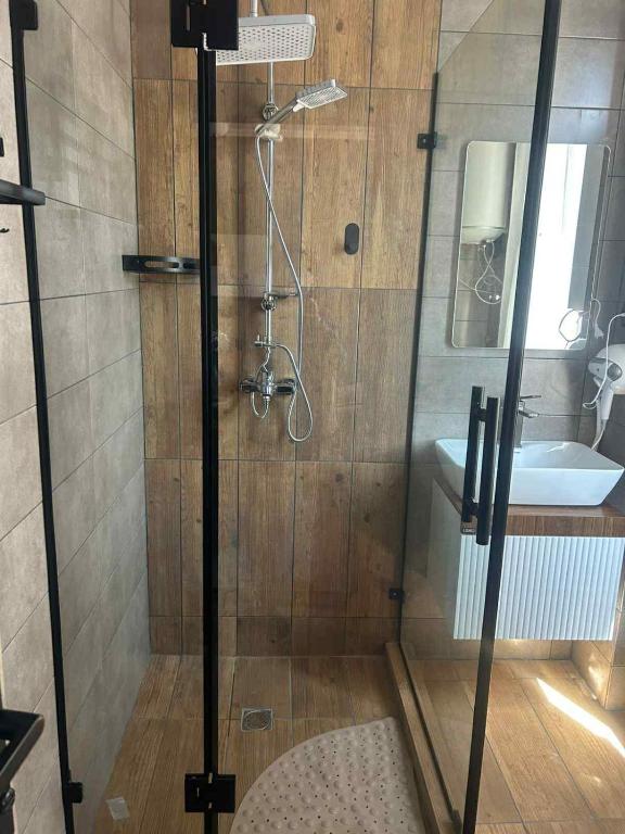 Koupelna v ubytování Nino Ratiani's Guesthouse