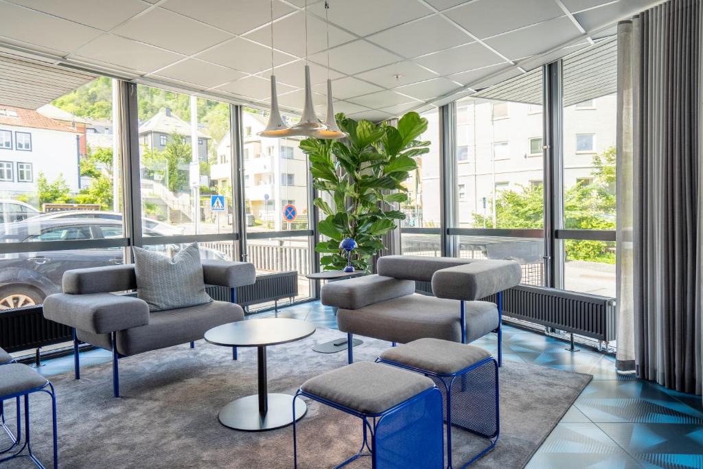Posezení v ubytování Magic Hotel Solheimsviken