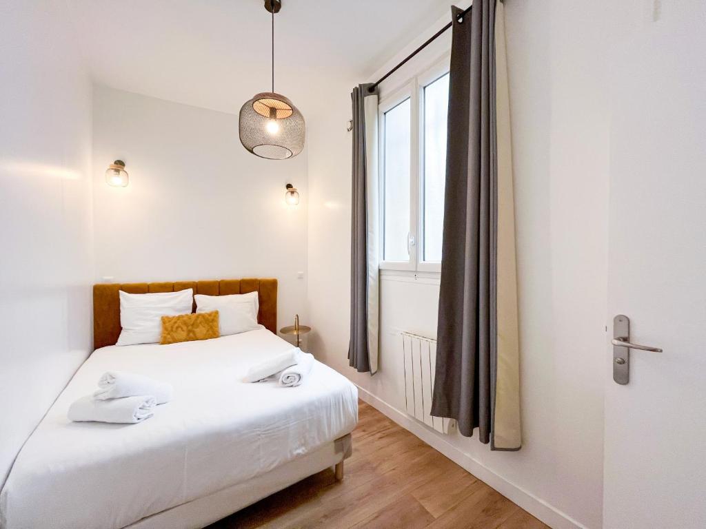 Posteľ alebo postele v izbe v ubytovaní 146 - Urban Cosy Flat in Paris