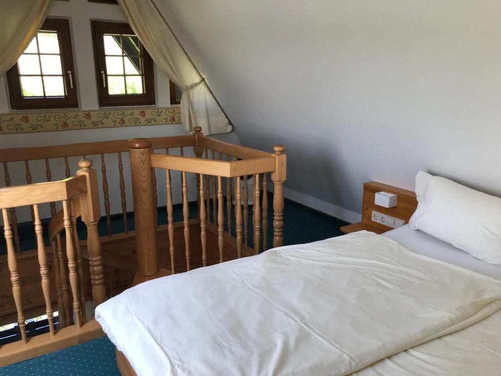 Postel nebo postele na pokoji v ubytování Haus Bachschwalbe