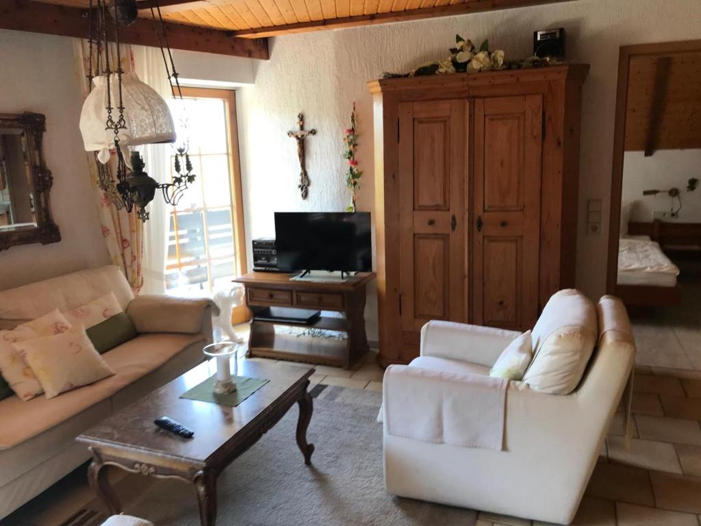 TV a/nebo společenská místnost v ubytování Haus Bachschwalbe