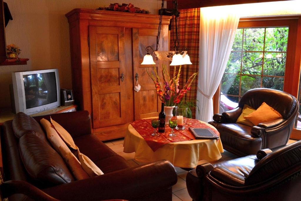 TV a/nebo společenská místnost v ubytování Haus Bachschwalbe
