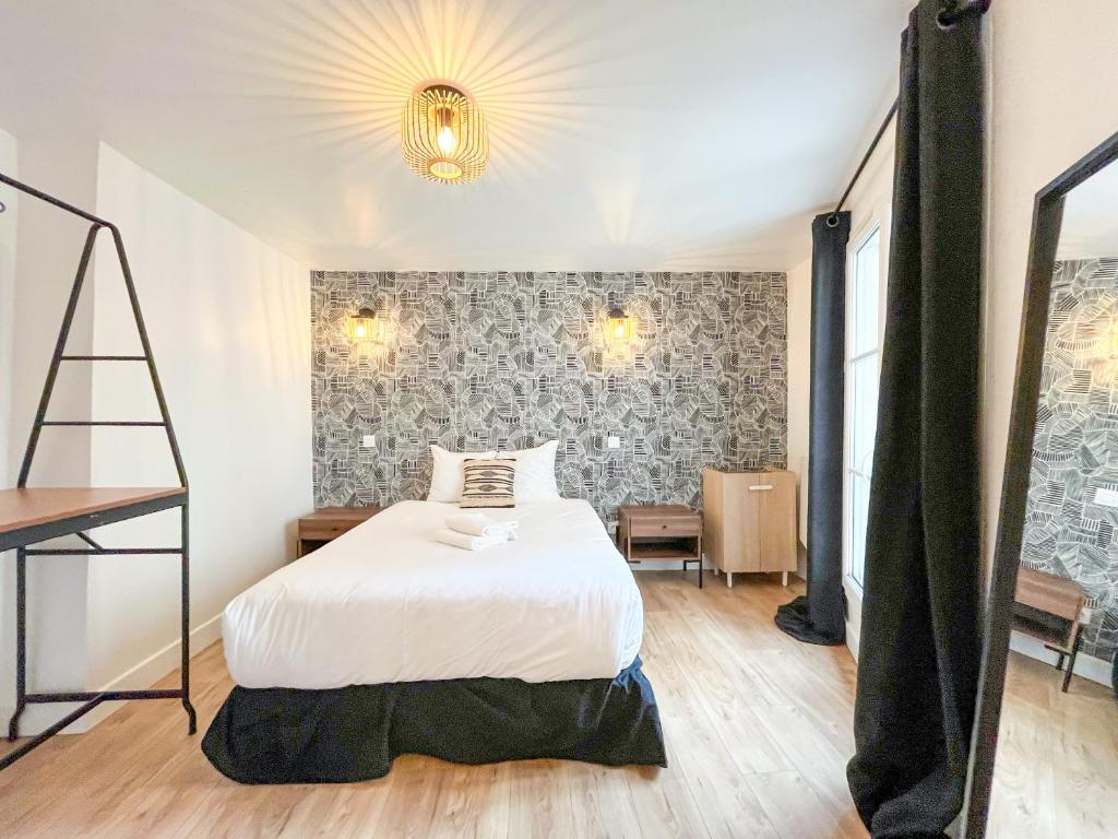 Posteľ alebo postele v izbe v ubytovaní 152 - Urban Cosy Flat in Paris